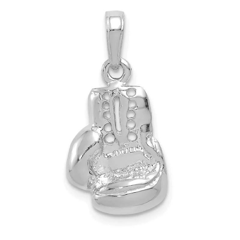 14KT White Gold 22X12MM Boxing Glove Pendant. Chain Not Included