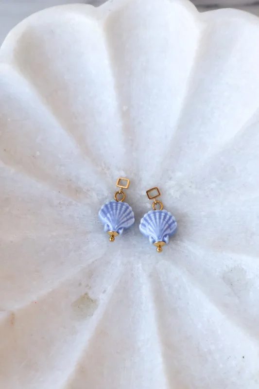 Blue Scallop Shell Charm