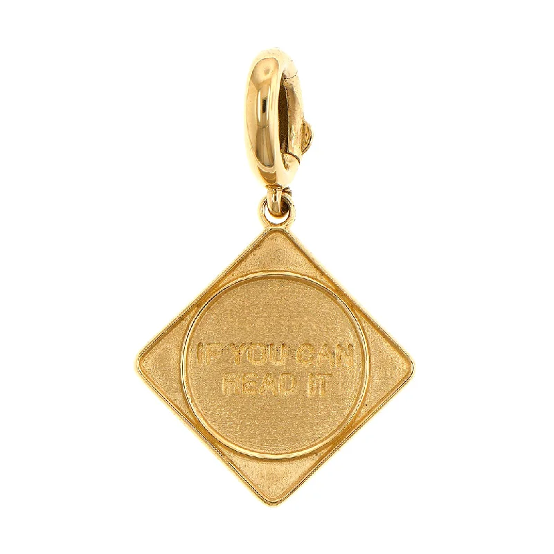 14K Yellow Gold Bruno Baby "Everything is a Sign" Pendant