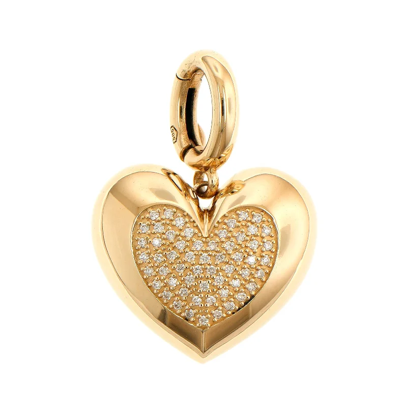 14K Yellow Gold Paulette Baby Diamond Heart Pendant