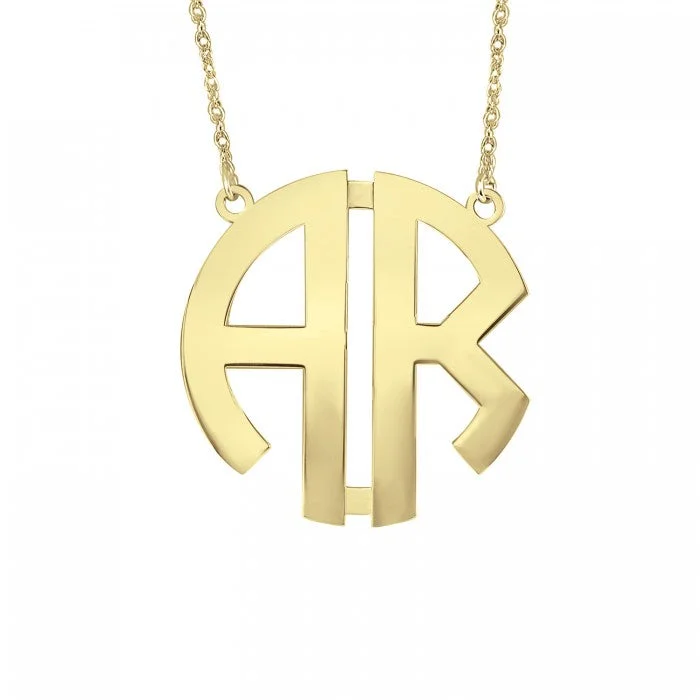 Fink's 15mm Custom Original Two Initial Monogram Necklace