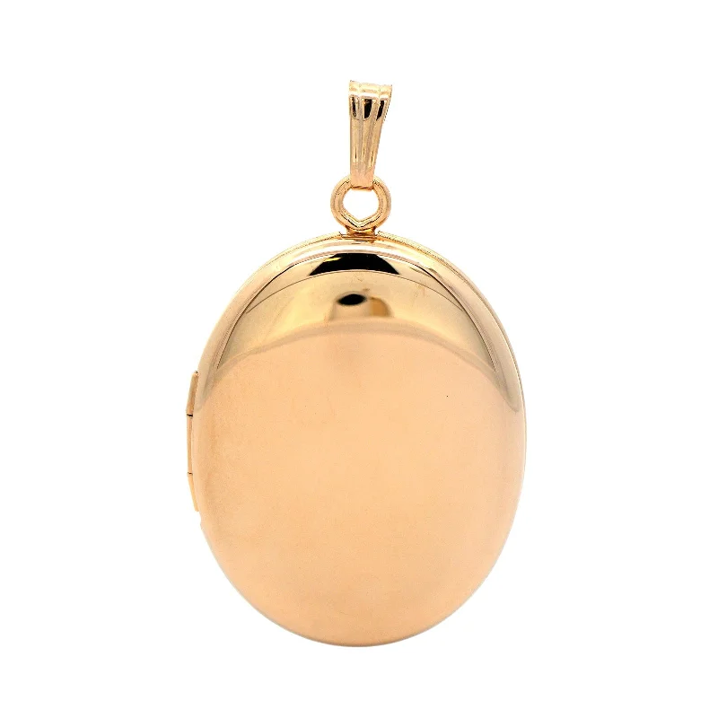 14K Yellow Gold Oval Locket