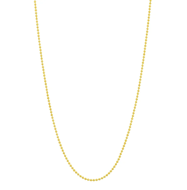 Sabel Collection Yellow Gold Bead and Bar Chain