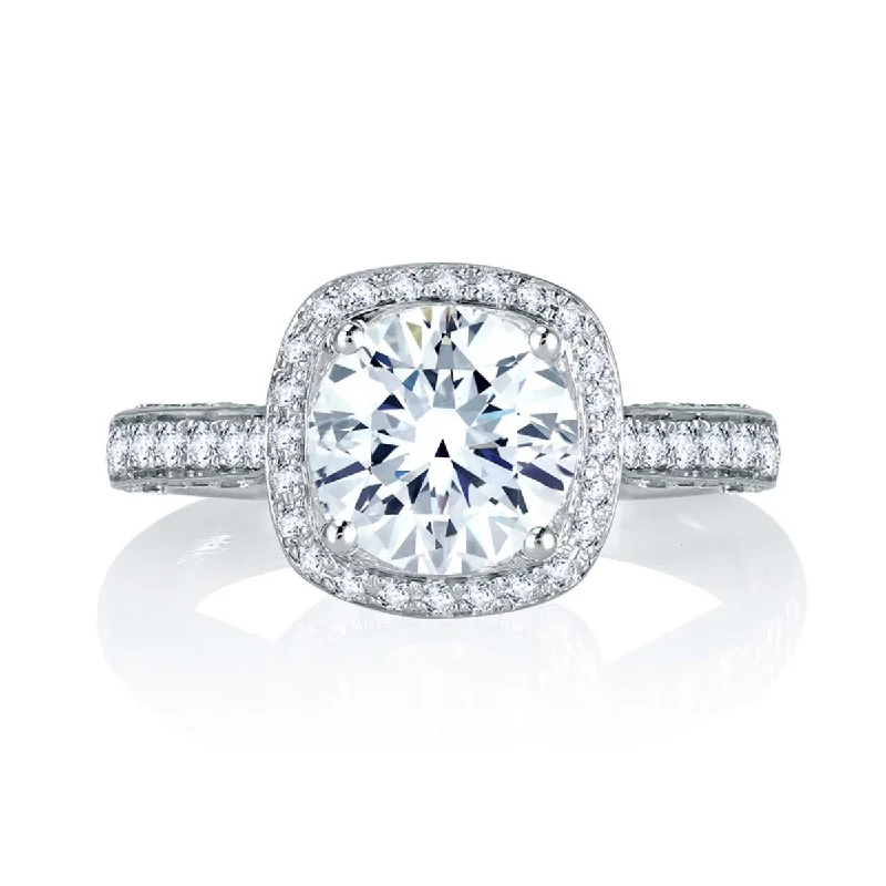 A. JAFFE Halo Engagement Ring