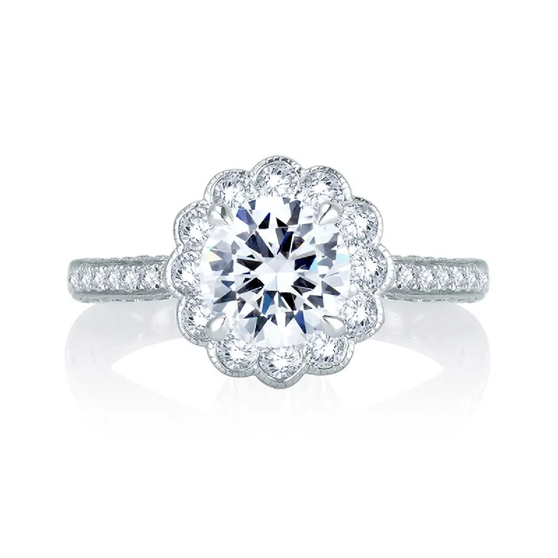 A. JAFFE Halo Engagement Ring