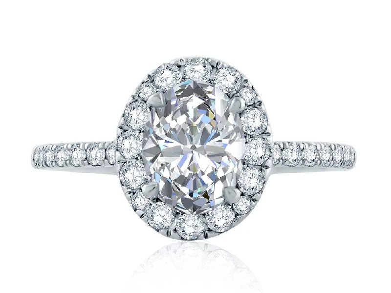 A. JAFFE Halo Engagement Ring