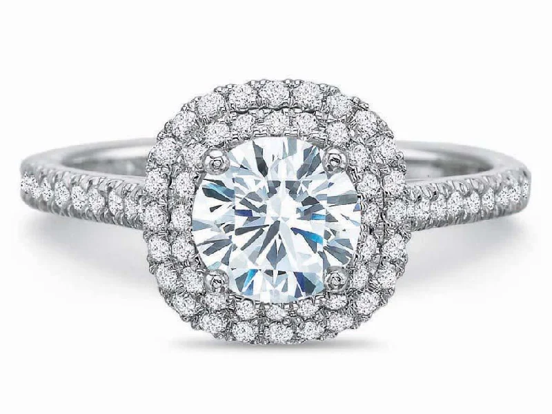 Precision Set "New Aire" Halo Engagement Ring