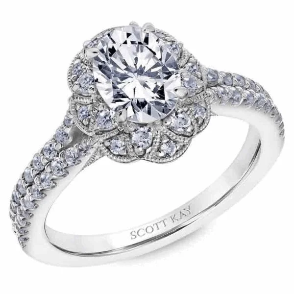 Scott Kay "Heaven's Gates" Halo Engagement Ring