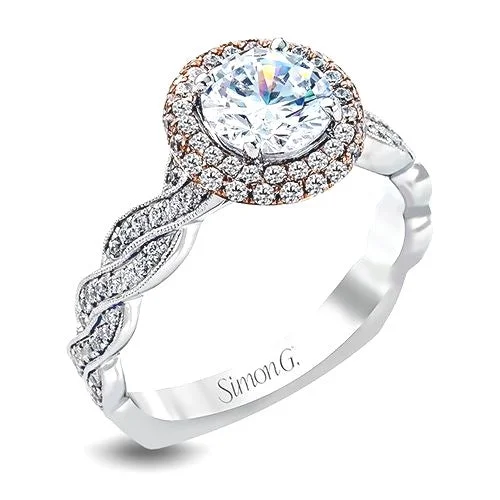 Simon G. "Delicate" Halo Engagement Ring