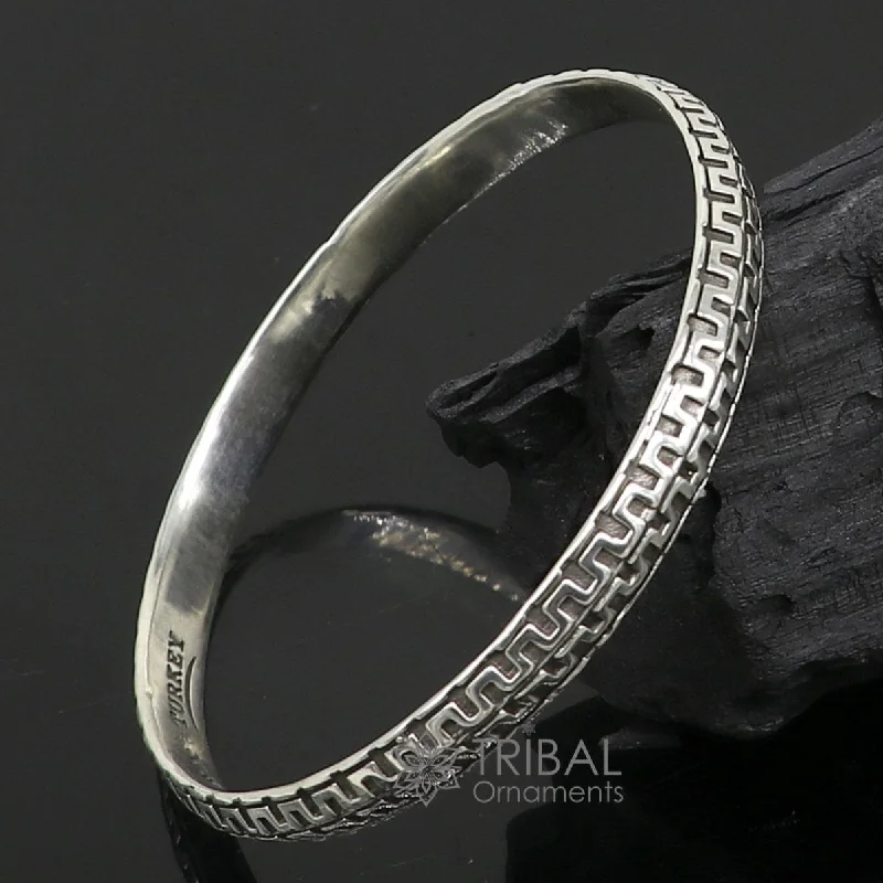 925 sterling silver handmade Punjabis shikha men's women's kada bracelet, amazing designer kada fashion delicate kada  nsk690