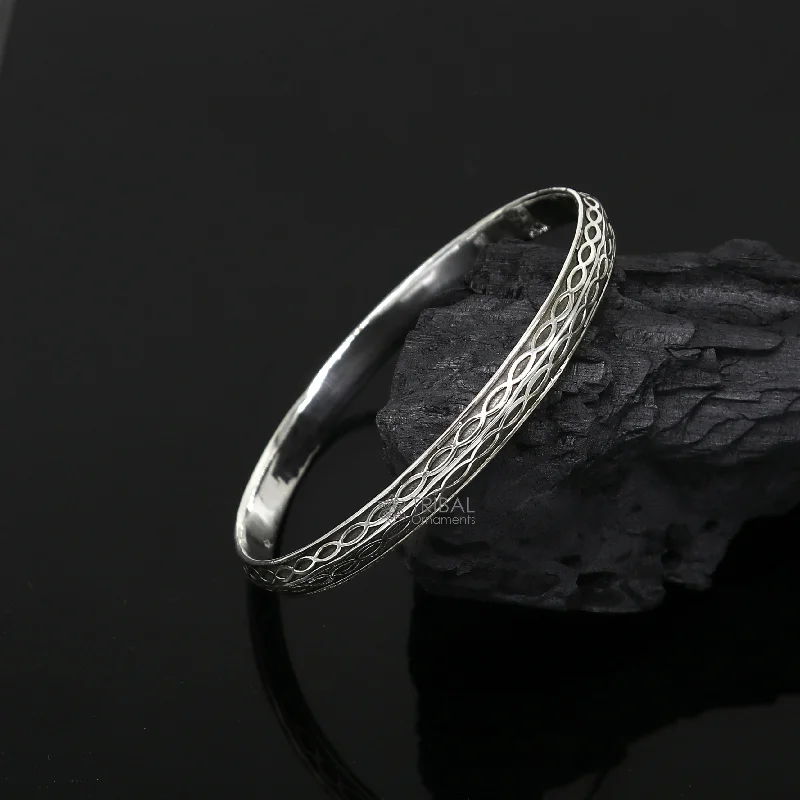 925 sterling silver handmade Punjabis shikha men's women's kada bracelet, amazing designer kada fashion delicate kada  nsk694