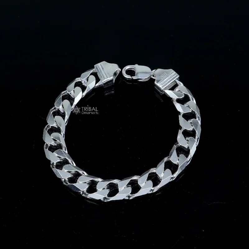 10 mm/12mm  8.5inches 925 sterling silver heavy chain bracelet, excellent men's gifting  jewelry sbr745