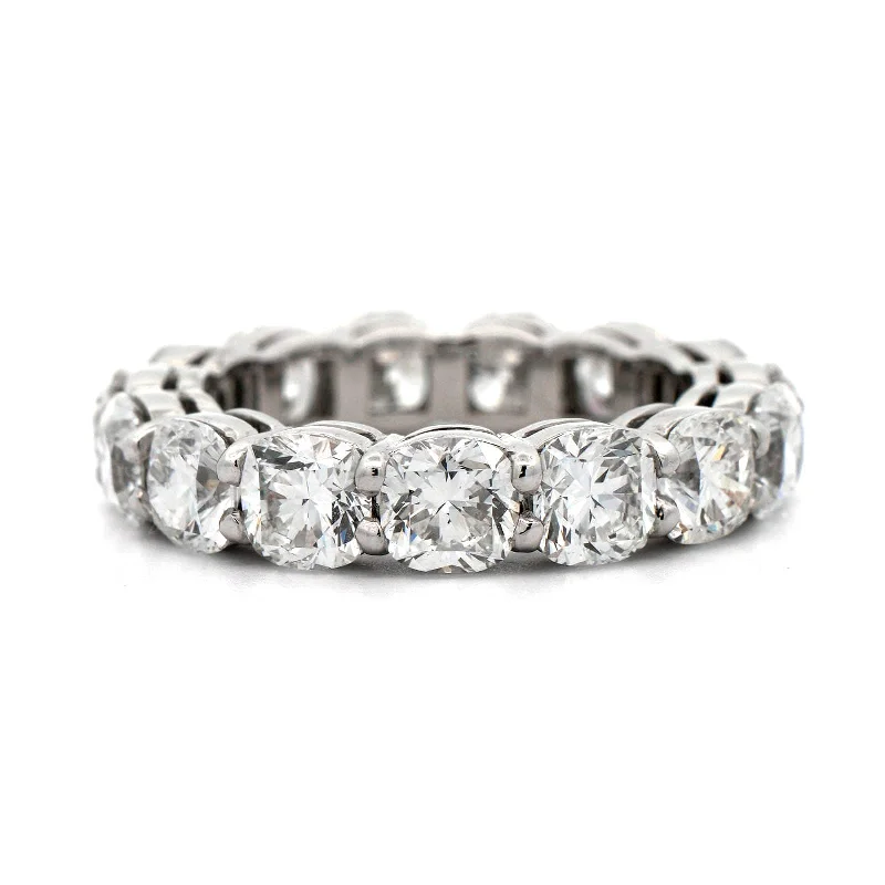 Platinum Cushion Cut Diamond Eternity Band