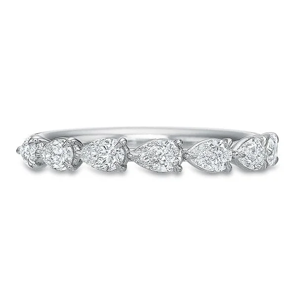 Platinum Grande Aire Pear Shaped Diamond Band