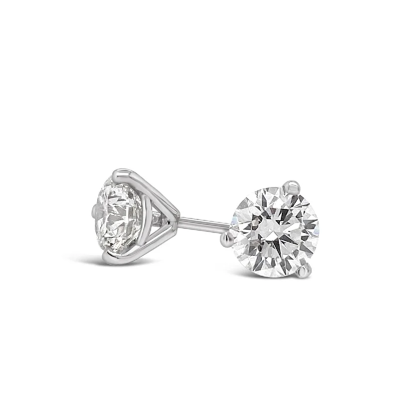 0.65 Cttw. White Gold Diamond Solitaire Earrings