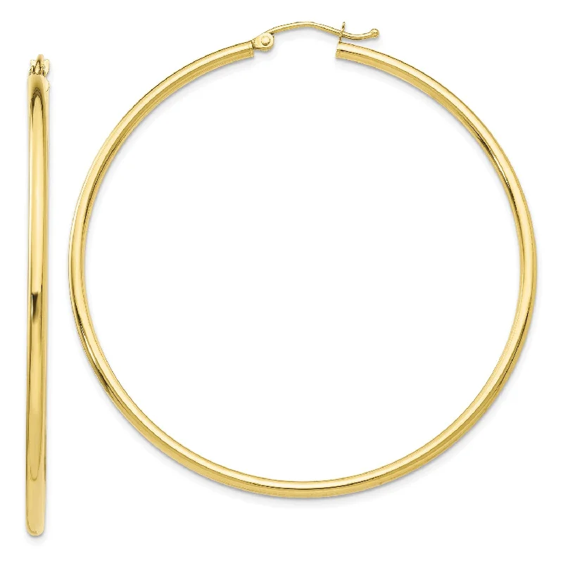 10KT Yellow Gold Hinged Hoop Earrings