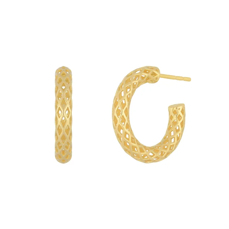 Woven Gold Hoop Earrings