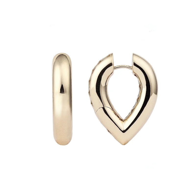 Big Drop Link Earrings - Yellow Gold