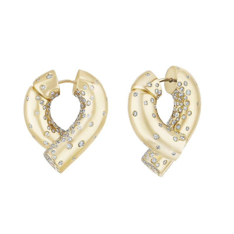 Large Oera Hoop Earrings - Diamond