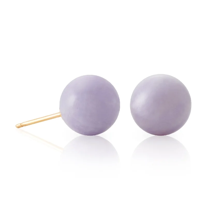 Lavender Jade Bead Earrings