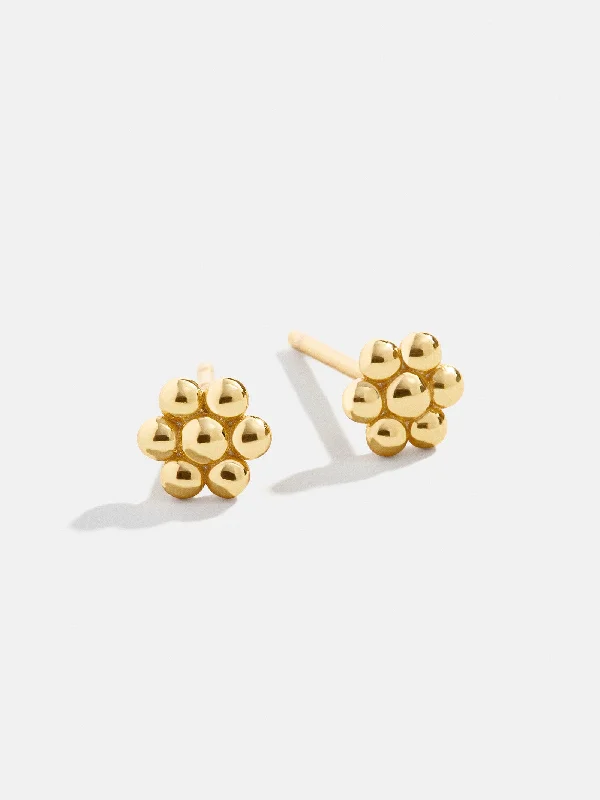 Dahlia 18K Gold Earrings - Flower