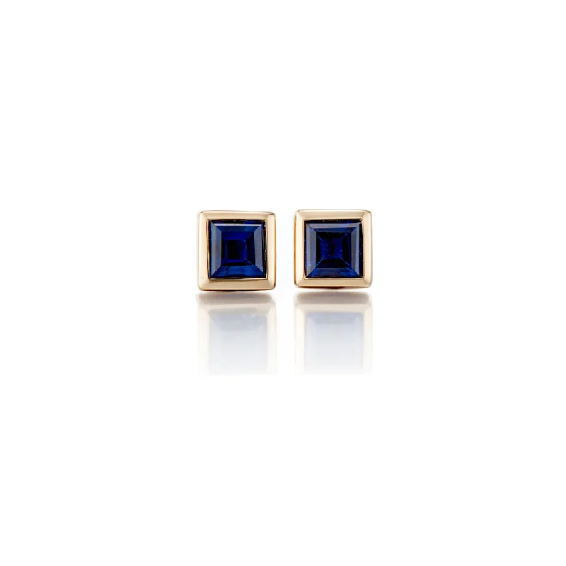 Mini Princess Earrings in Sapphires