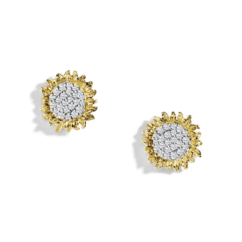 Vincent 11mm Stud Earrings with Diamonds