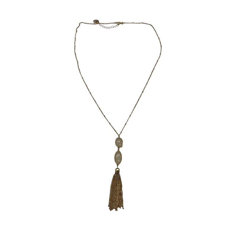 Necklace Lariat & Y-Drop By Time And Tru In Gold