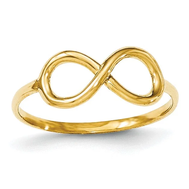 14KT Yellow Gold Infinity Ring; Size 7