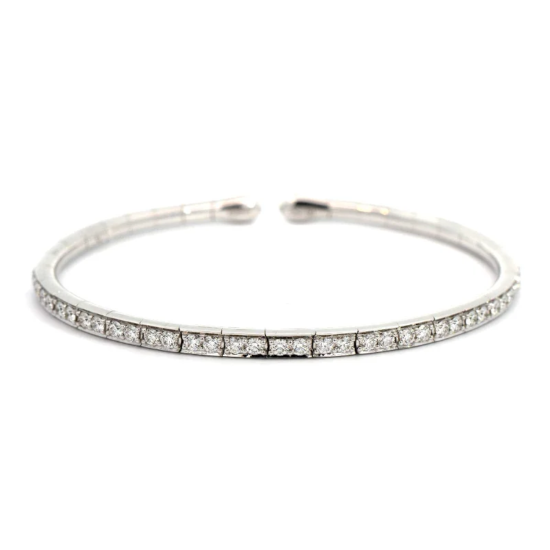 Etho Maria 18K White Gold Diamond Cuff Bracelet