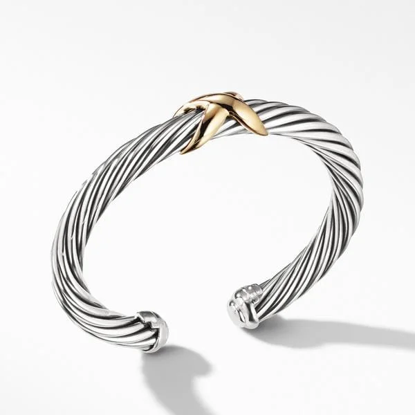 X Bracelet with Gold