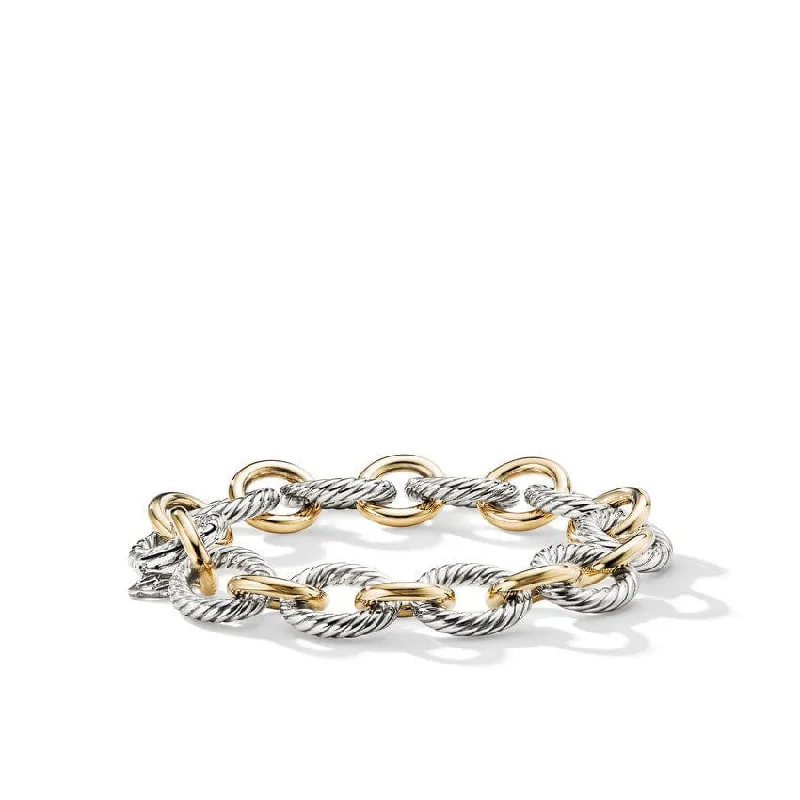 Oval Large Link Bracelet with Gold