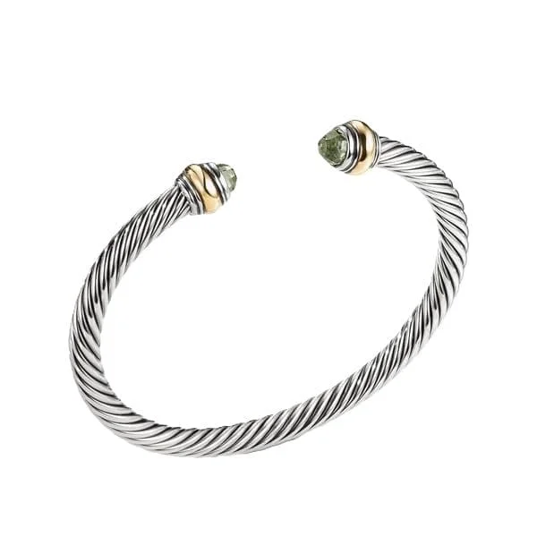 Cable Classic Bracelet Prasiolite