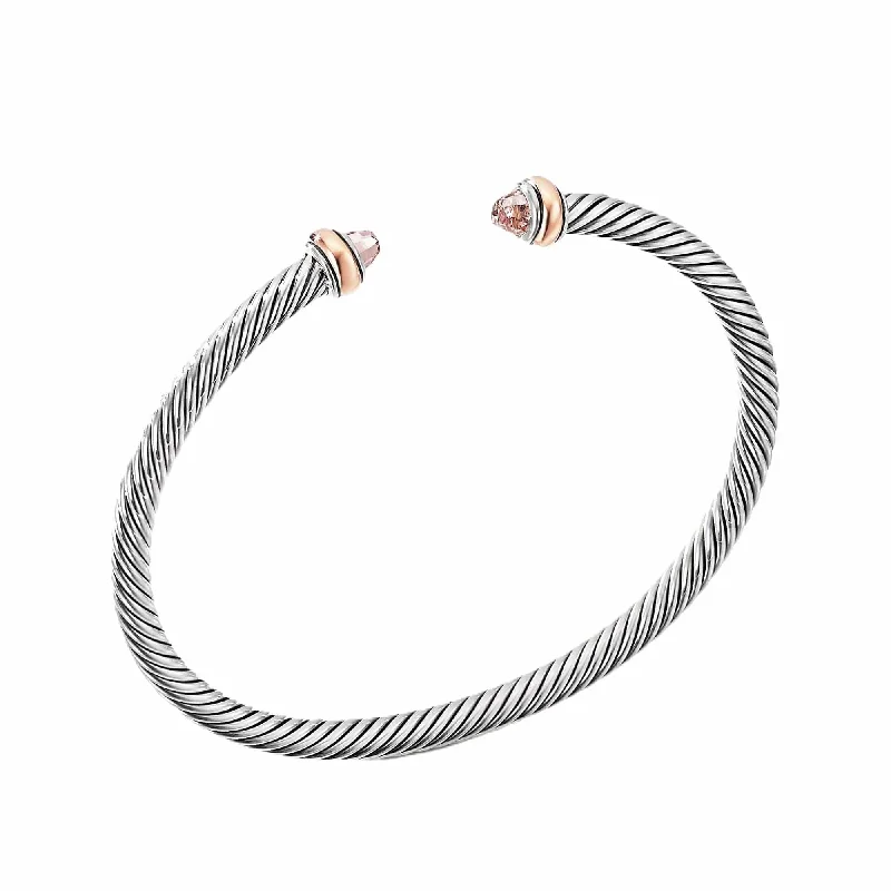 Cable Classics Collection® Bracelet with Morganite and 18K Rose Gold