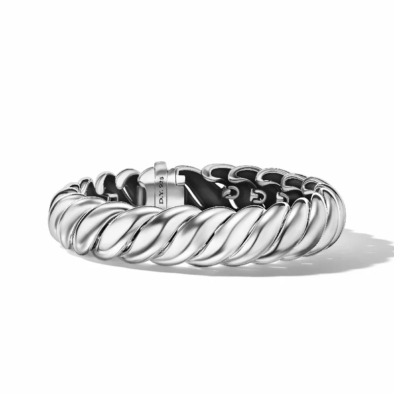 Sculpted Cable Bracelet in Sterling Silver