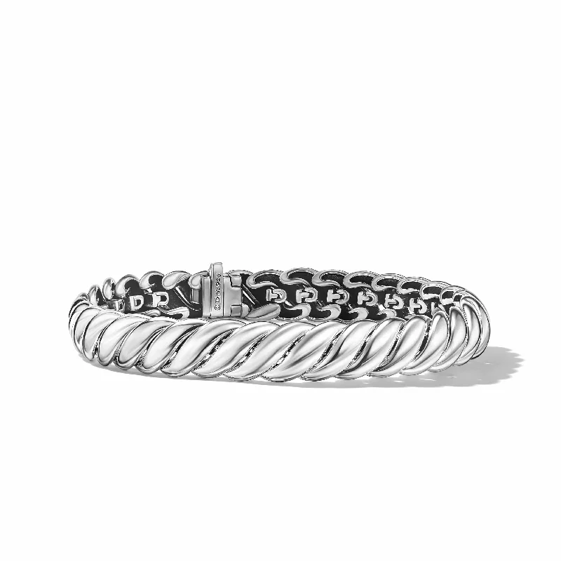 Sculpted Cable Bracelet in Sterling Silver