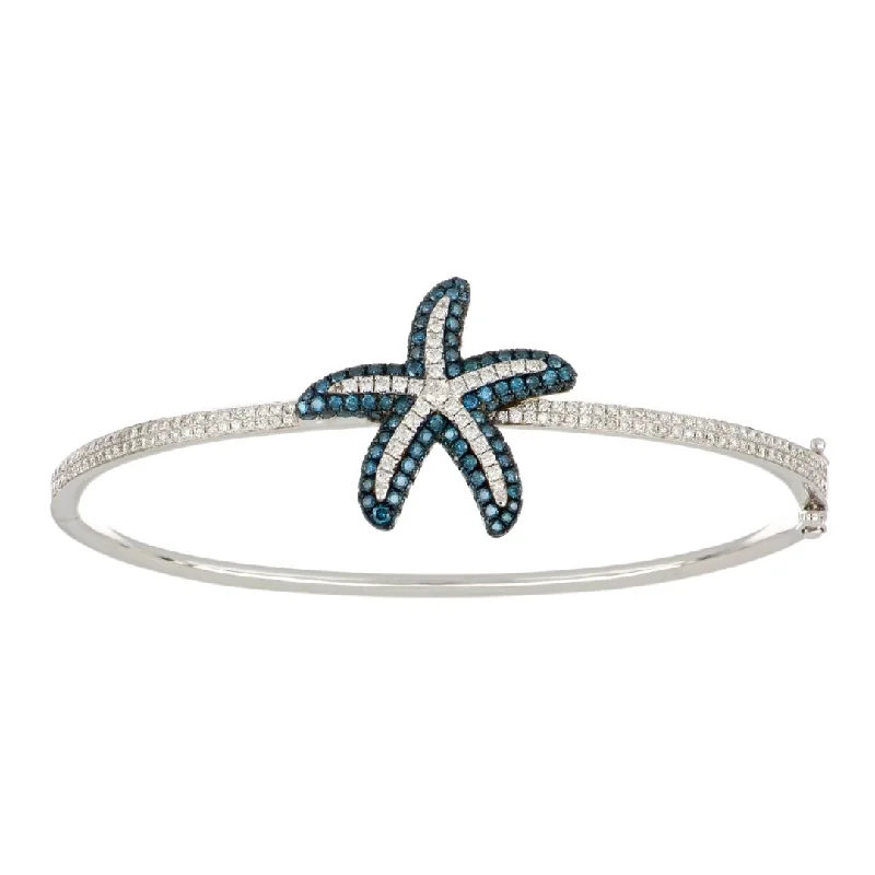 Blue Diamond Bangle (Blue Diamond 1.19 cts. White Diamond 0.82 cts. )