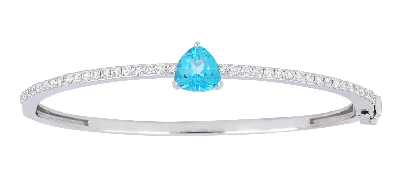 Paraiba Topaz Bangle (Paraiba Topaz 2.51 cts. White Diamond 0.98 cts.)